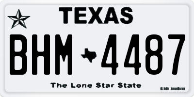TX license plate BHM4487