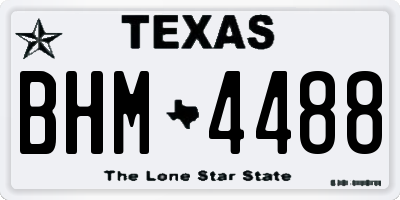TX license plate BHM4488