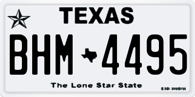 TX license plate BHM4495