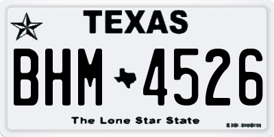 TX license plate BHM4526