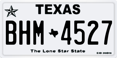 TX license plate BHM4527