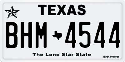 TX license plate BHM4544
