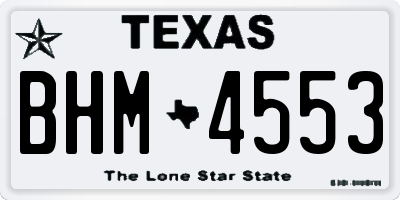TX license plate BHM4553