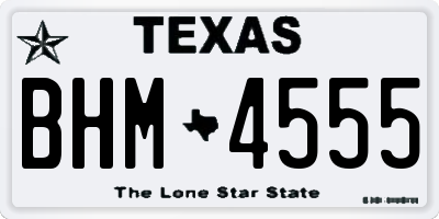 TX license plate BHM4555