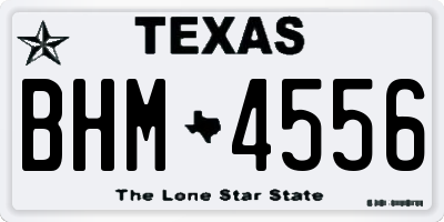 TX license plate BHM4556
