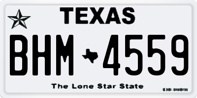 TX license plate BHM4559