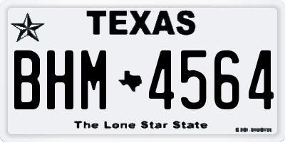 TX license plate BHM4564