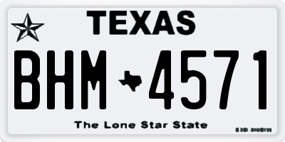 TX license plate BHM4571
