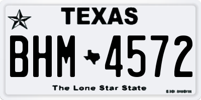 TX license plate BHM4572