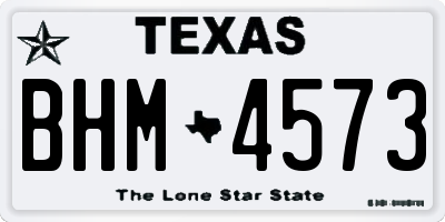 TX license plate BHM4573