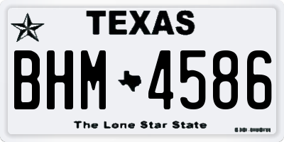 TX license plate BHM4586
