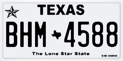 TX license plate BHM4588