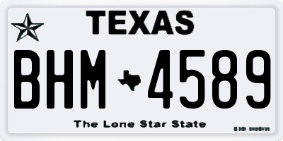 TX license plate BHM4589
