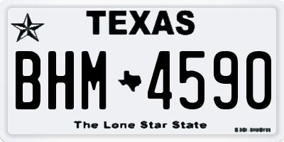 TX license plate BHM4590