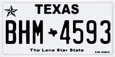 TX license plate BHM4593