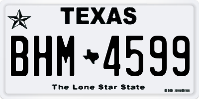 TX license plate BHM4599
