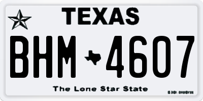 TX license plate BHM4607