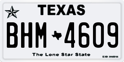 TX license plate BHM4609