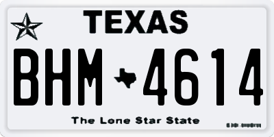 TX license plate BHM4614