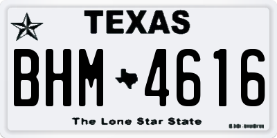 TX license plate BHM4616