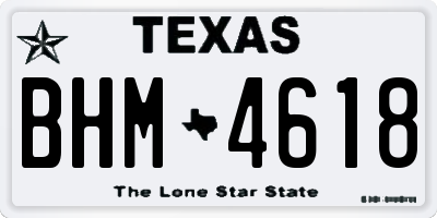 TX license plate BHM4618