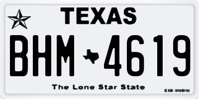 TX license plate BHM4619