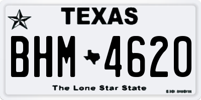 TX license plate BHM4620