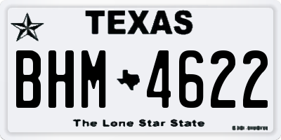 TX license plate BHM4622
