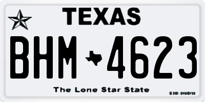 TX license plate BHM4623