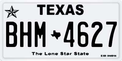 TX license plate BHM4627