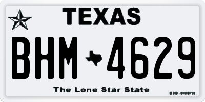 TX license plate BHM4629