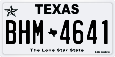 TX license plate BHM4641