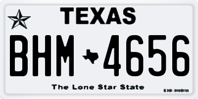 TX license plate BHM4656
