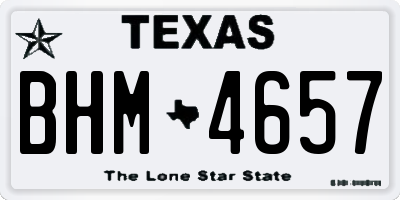 TX license plate BHM4657