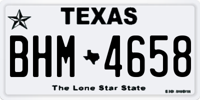 TX license plate BHM4658