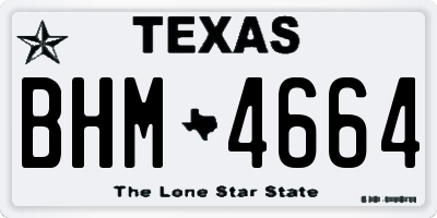 TX license plate BHM4664