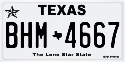 TX license plate BHM4667