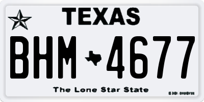 TX license plate BHM4677