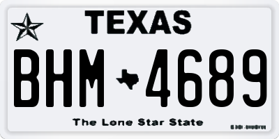 TX license plate BHM4689