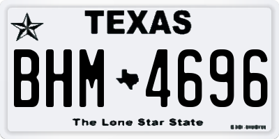 TX license plate BHM4696