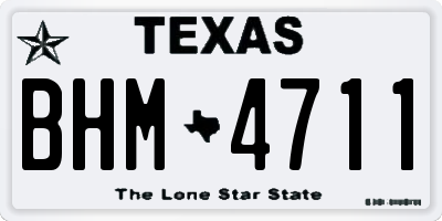 TX license plate BHM4711