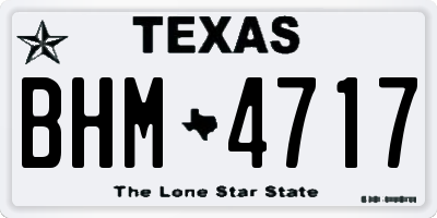 TX license plate BHM4717