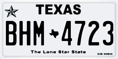 TX license plate BHM4723