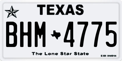 TX license plate BHM4775