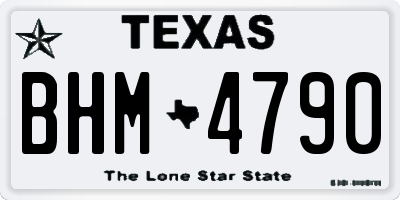 TX license plate BHM4790