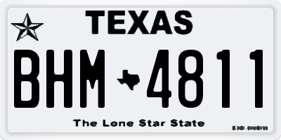 TX license plate BHM4811