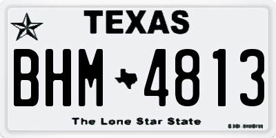 TX license plate BHM4813