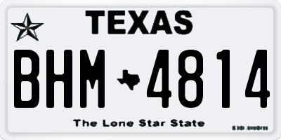 TX license plate BHM4814