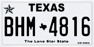 TX license plate BHM4816