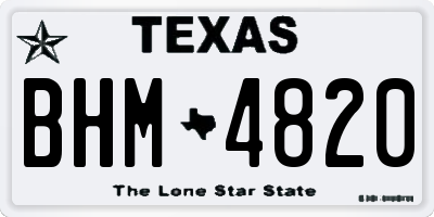 TX license plate BHM4820